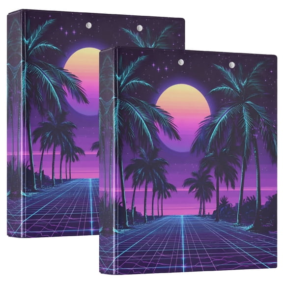 FORMRS 3 Ring Binder with Pockets 1.5" D-Rings Clip Board 200 Sheets Capacity, Green Digital Art