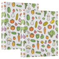 thumbnail image 1 of FORMRS 3 Ring Binder 1.5 inch with Pockets Clip Board 200 Sheets Capacity, Green Vegetables Pattern, 1 of 8