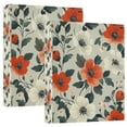 thumbnail image 1 of FORMRS 3 Ring Binder 1.5 inch with Pockets Clip Board 200 Sheets Capacity, Large Red Floral Pattern, 1 of 8