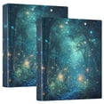 thumbnail image 1 of FORMRS 3 Ring Binder with Pockets 1.5" D-Rings Clip Board 200 Sheets Capacity, Magical Forest Glowing Lights, 1 of 8