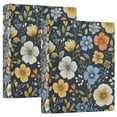 thumbnail image 1 of FORMRS 3 Ring Binder with Pockets 1.5" D-Rings Clip Board 200 Sheets Capacity, Navy Floral Pattern, 1 of 8