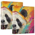 thumbnail image 1 of FORMRS 3 Ring Binder with Pockets 1.5" D-Rings Clip Board 200 Sheets Capacity, Panda, 1 of 8