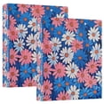 thumbnail image 1 of FORMRS 3 Ring Binder with Pockets 1.5" D-Rings Clip Board 200 Sheets Capacity, Pink Flowers Pattern, 1 of 8