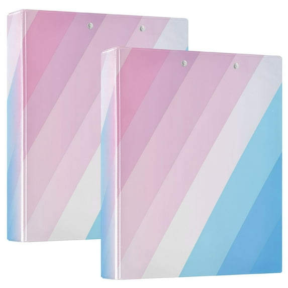 FORMRS 3 Ring Binder 1.5 inch with Pockets Clip Board 200 Sheets Capacity, Pink Gradient
