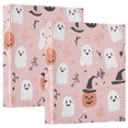 thumbnail image 1 of FORMRS 3 Ring Binder with Pockets 1.5" D-Rings Clip Board 200 Sheets Capacity, Pink Halloween Ghosts, 1 of 8