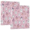 thumbnail image 1 of FORMRS 3 Ring Binder with Pockets 1.5" D-Rings Clip Board 200 Sheets Capacity, Pink Halloween, 1 of 8