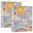 thumbnail image 1 of FORMRS 3 Ring Binder with Pockets 1.5" D-Rings Clip Board 200 Sheets Capacity, Purple Clouds, 1 of 8