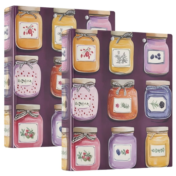 FORMRS 3 Ring Binder with Pockets 1.5" D-Rings Clip Board 200 Sheets Capacity, Purple Jam