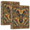 thumbnail image 1 of FORMRS 3 Ring Binder with Pockets 1.5" D-Rings Clip Board 200 Sheets Capacity, Retro Abstract Eagle, 1 of 8