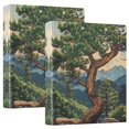 thumbnail image 1 of FORMRS 3 Ring Binder with Pockets 1.5" D-Rings Clip Board 200 Sheets Capacity, Retro Pine Tree, 1 of 8