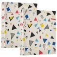 thumbnail image 1 of FORMRS 3 Ring Binder with Pockets 1.5" D-Rings Clip Board 200 Sheets Capacity, Retro Triangles, 1 of 8