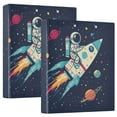 thumbnail image 1 of FORMRS 3 Ring Binder 1.5 inch with Pockets Clip Board 200 Sheets Capacity, Rocket Pattern, 1 of 8