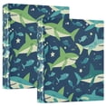 thumbnail image 1 of FORMRS 3 Ring Binder with Pockets 1.5" D-Rings Clip Board 200 Sheets Capacity, Sharks Pattern, 1 of 8