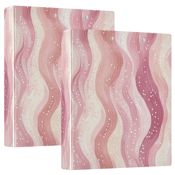 FORMRS 3 Ring Binder 1.5 inch with Pockets Clip Board 200 Sheets Capacity, Soft Brown Pattern