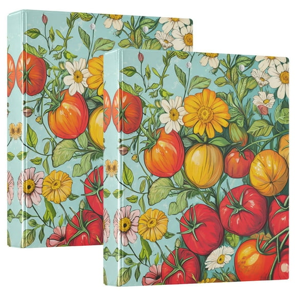 FORMRS 3 Ring Binder 1.5 inch with Pockets Clip Board 200 Sheets Capacity, Vibrant Tomatoes