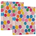 thumbnail image 1 of FORMRS 3 Ring Binder with Pockets 1.5" D-Rings Clip Board 200 Sheets Capacity, Watercolor Circles, 1 of 8