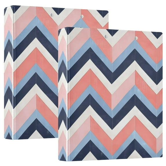 FORMRS 3 Ring Binder 1.5 inch with Pockets Clip Board 200 Sheets Capacity, White Geometric