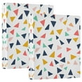 thumbnail image 1 of FORMRS 3 Ring Binder with Pockets 1.5" D-Rings Clip Board 200 Sheets Capacity, White Minimalist Triangles, 1 of 8
