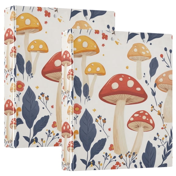 FORMRS 3 Ring Binder 1.5 inch with Pockets Clip Board 200 Sheets Capacity, White Mushroom