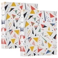 thumbnail image 1 of FORMRS 3 Ring Binder with Pockets 1.5" D-Rings Clip Board 200 Sheets Capacity, White Triangles, 1 of 8