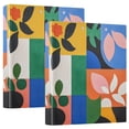 thumbnail image 1 of FORMRS 3 Ring Binder 1.5 inch with Pockets Set of 2 Clip Board 200 Sheets Capacity, Abstract Plants, 1 of 8