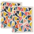 thumbnail image 1 of FORMRS 3 Ring Binder 1.5 inch with Pockets Set of 2 Clip Board 200 Sheets Capacity, Abstract Triangles, 1 of 8