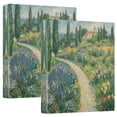 thumbnail image 1 of FORMRS 3 Ring Binder 1.5 inch with Pockets Set of 2 Clip Board 200 Sheets Capacity, Art Garden Scene, 1 of 8