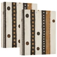 thumbnail image 1 of FORMRS 3 Ring Binder 1.5 inch with Pockets Set of 2 Clip Board 200 Sheets Capacity, Beige Abstract Dots, 1 of 8