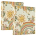 thumbnail image 1 of FORMRS 3 Ring Binder 1.5 inch with Pockets Set of 2 Clip Board 200 Sheets Capacity, Beige Clouds, 1 of 8