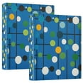 thumbnail image 1 of FORMRS 3 Ring Binder 1.5 inch with Pockets Clip Board 200 Sheets Capacity, Blue Abstract, 1 of 8