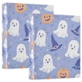 thumbnail image 1 of FORMRS 3 Ring Binder 1.5 inch with Pockets Set of 2 Clip Board 200 Sheets Capacity, Blue Halloween, 1 of 8