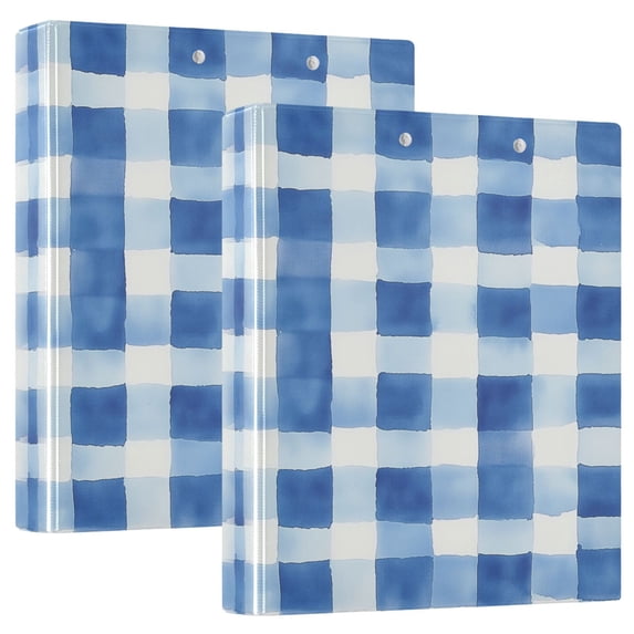 FORMRS 3 Ring Binder 1.5 inch with Pockets Set of 2 Clip Board 200 Sheets Capacity, Blue Plain