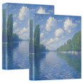 thumbnail image 1 of FORMRS 3 Ring Binder 1.5 inch with Pockets Set of 2 Clip Board 200 Sheets Capacity, Blue Sky and River, 1 of 8