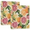 thumbnail image 1 of FORMRS 3 Ring Binder 1.5 inch with Pockets Set of 2 Clip Board 200 Sheets Capacity, Citrus Leaves, 1 of 8