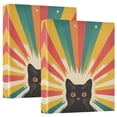 thumbnail image 1 of FORMRS 3 Ring Binder 1.5 inch with Pockets Set of 2 Clip Board 200 Sheets Capacity, Colorful Black Cat, 1 of 8