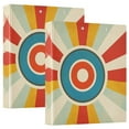 thumbnail image 1 of FORMRS 3 Ring Binder 1.5 inch with Pockets Set of 2 Clip Board 200 Sheets Capacity, Colorful Circles, 1 of 8