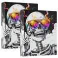 thumbnail image 1 of FORMRS 3 Ring Binder 1.5 inch with Pockets Set of 2 Clip Board 200 Sheets Capacity, Colorful Glasses, 1 of 8