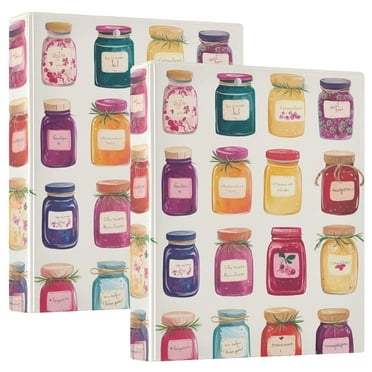 FORMRS 3 Ring Binder 1.5 inch with Pockets Set of 2 Clip Board 200 Sheets Capacity, Colorful Jam