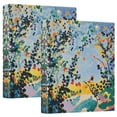thumbnail image 1 of FORMRS 3 Ring Binder 1.5 inch with Pockets Set of 2 Clip Board 200 Sheets Capacity, Colorful Leaves, 1 of 8