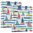 thumbnail image 1 of FORMRS 3 Ring Binder 1.5 inch with Pockets Set of 2 Clip Board 200 Sheets Capacity, Colorful Sailboats, 1 of 8