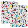 thumbnail image 1 of FORMRS 3 Ring Binder 1.5 inch with Pockets Set of 2 Clip Board 200 Sheets Capacity, Colorful Triangles, 1 of 8