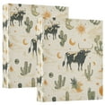 thumbnail image 1 of FORMRS 3 Ring Binder 1.5 inch with Pockets Set of 2 Clip Board 200 Sheets Capacity, Cowboy Pattern, 1 of 8
