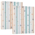 thumbnail image 1 of FORMRS 3 Ring Binder 1.5 inch with Pockets Set of 2 Clip Board 200 Sheets Capacity, Cute Nautical Pattern, 1 of 8