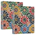 thumbnail image 1 of FORMRS 3 Ring Binder 1.5 inch with Pockets Set of 2 Clip Board 200 Sheets Capacity, Dark Floral, 1 of 8
