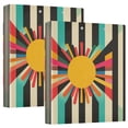 thumbnail image 1 of FORMRS 3 Ring Binder 1.5 inch with Pockets Set of 2 Clip Board 200 Sheets Capacity, Geometric Sun, 1 of 8