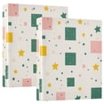thumbnail image 1 of FORMRS 3 Ring Binder 1.5 inch with Pockets Set of 2 Clip Board 200 Sheets Capacity, Green Abstract Pattern, 1 of 8
