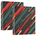 thumbnail image 1 of FORMRS 3 Ring Binder 1.5 inch with Pockets Set of 2 Clip Board 200 Sheets Capacity, Green Stars Abstract, 1 of 8