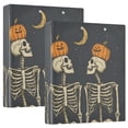 thumbnail image 1 of FORMRS 3 Ring Binder 1.5 inch with Pockets Set of 2 Clip Board 200 Sheets Capacity, Halloween Skeletons, 1 of 8
