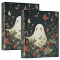thumbnail image 1 of FORMRS 3 Ring Binder 1.5 inch with Pockets Set of 2 Clip Board 200 Sheets Capacity, Happy Ghost, 1 of 8