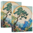 thumbnail image 1 of FORMRS 3 Ring Binder 1.5 inch with Pockets Set of 2 Clip Board 200 Sheets Capacity, Large Pine Tree, 1 of 8
